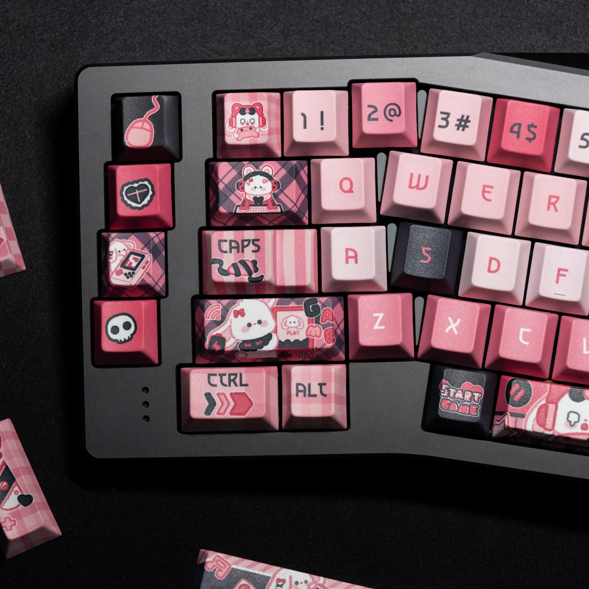 VIVIKEY E Sports Rabbit Dye Subbed Keycap Bunny Set PBT for keyboard 87 tkl 104 ansi ev63 wooting 60 v2 ev63 Made68 EZ60 MAD60