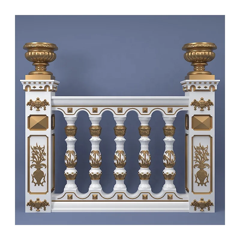 custom.High Quality Custom Concrete Cement Balcony Handrail Fencing Pole Post Balustrade Colonne Rail Fence Barrier Vas