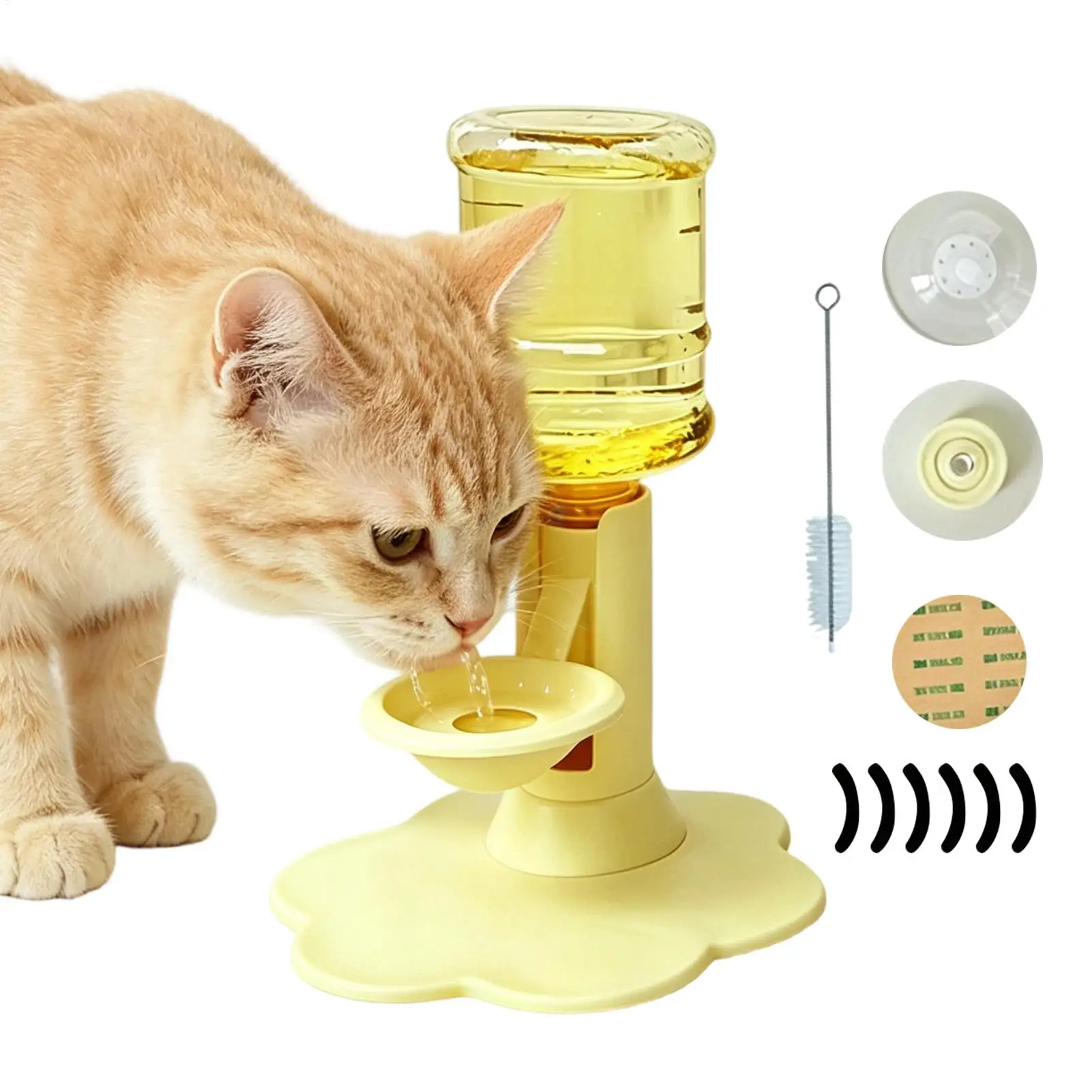 Automatischer Trinkbrunnen für Haustiere mit Ständer – Selbstfüllender Wasserspender für Katzen, ideal für Reisen, Garten und Wohnzimmer