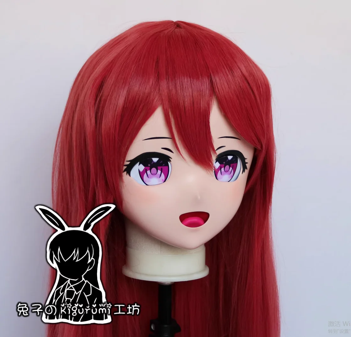 (RB28041)Customize Full Head Quality Handmade Female/Girl Resin Japanese Anime Cartoon Character Kig Cosplay Kigurumi Mask