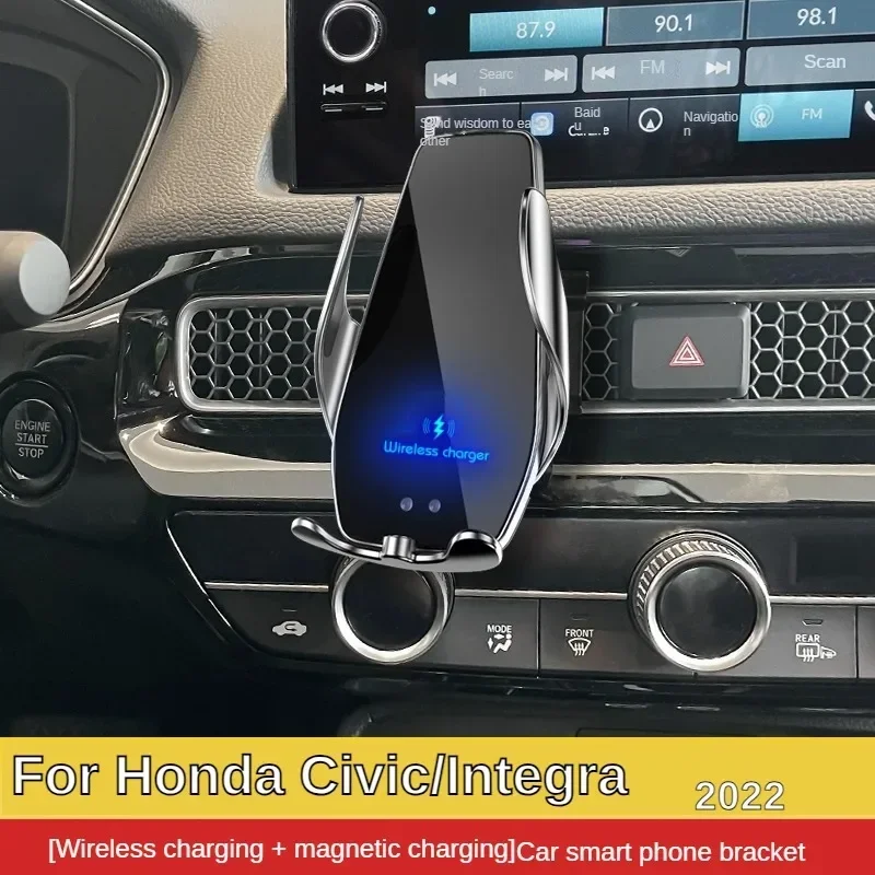 

2022-2023 For Honda Civic Mobile Phone Holder Wireless Charger Car Phones Mount Navigation Bracket GPS Support