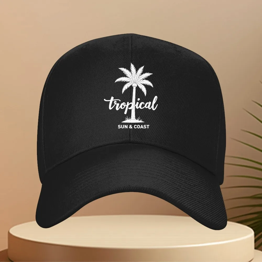 

Tropical Palm Tree Baseball Cap Unisex Adjustable Sun & Coast Outdoor Casual Polyester Hat