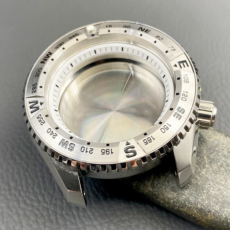 Prospex-Boîtier de montre en verre saphir japonais, mouvement automatique, couronne en argent, NH35, NH36, 4R, 6R, 45mm, SNR025, 3.8