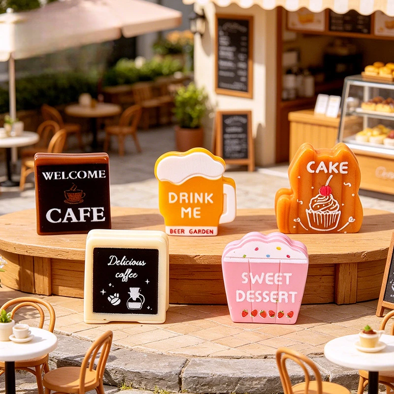 100pcs Cute Simulation Coffee Food Play Series Resin Cabochon DIY Accessories for Keychain Dollhouse Accessories