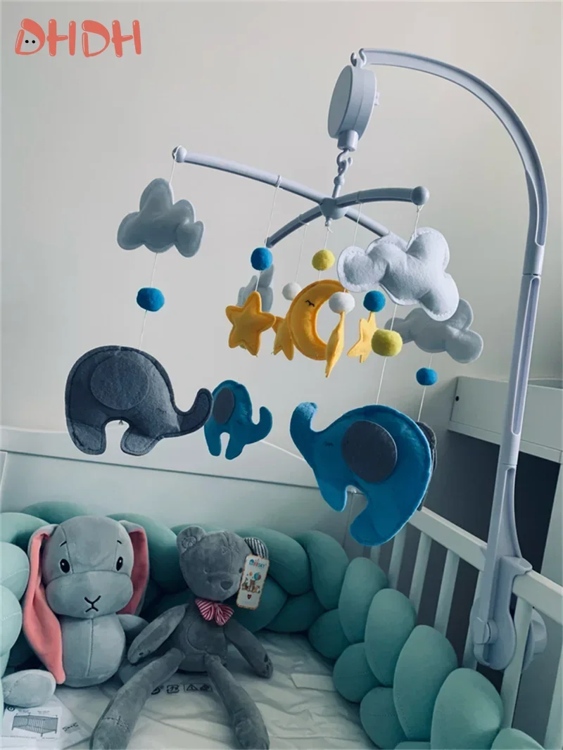 Baby Mobile Rattles Toys Baby Toys 0-12 Months Carousel Crib Holder Baby Mobile To Bed Bed Bell Mom Handmade Toys for Newborns