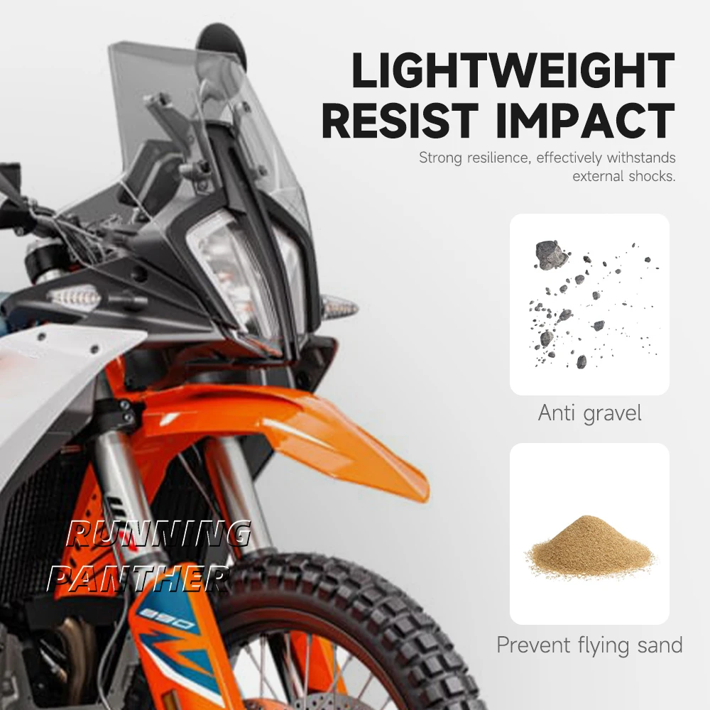 Für 890 790 ADV Adventure R Rally 2023-2025 Motorrad Acryl Rally Windschutzscheibe Windabweiser Bildschirm Schild Windschutzscheibe Visier – Detail 4