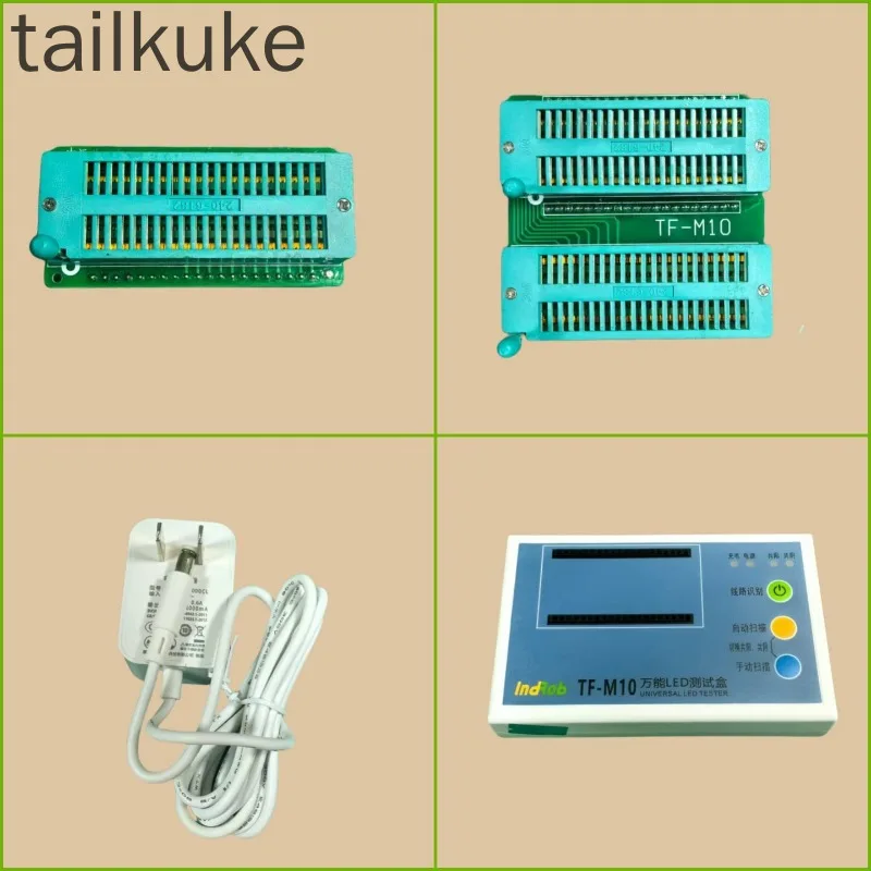 2pcs Test Box Accessories, M10 Single and Double Row Test Sockets, Charger