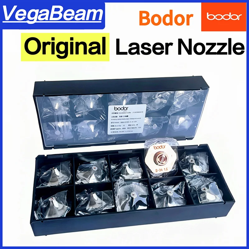 10PCS Bodor BD28 Nozzle High-speed Cutting Nozzle BD28 Original Single Double Chrome-plated for Bodor Laser Cutting Head Nozzle