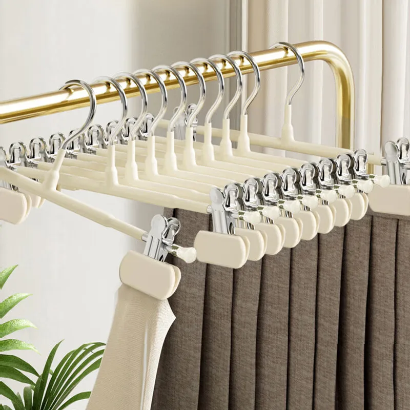 

10pcs/set Immersion molded non slip pants rack, drying pants clip, skirt clip