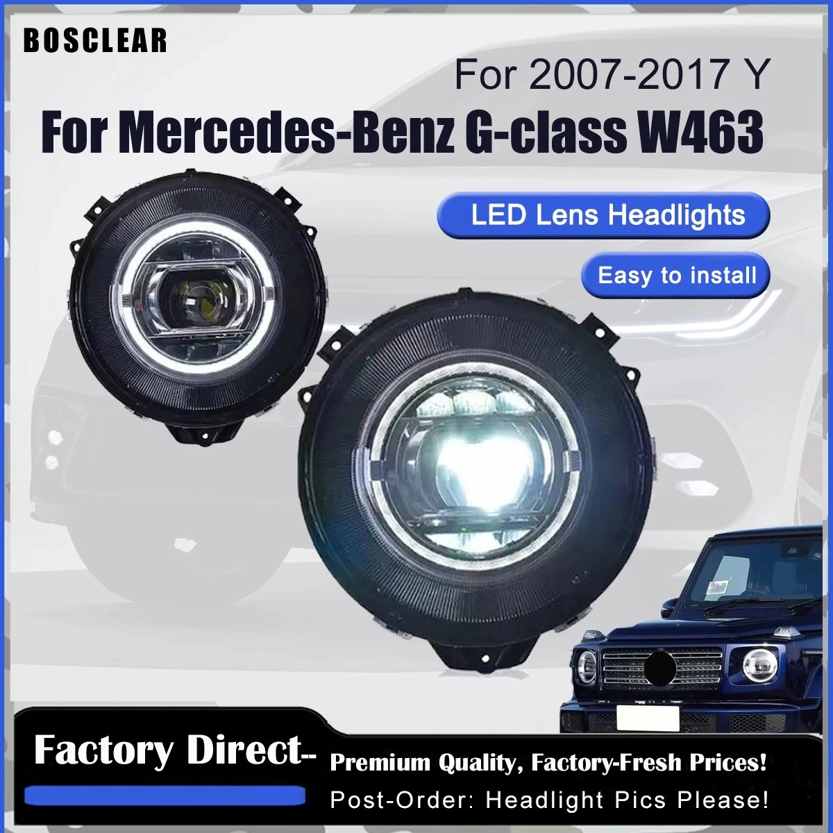 LED HeadLights for Mercedes Benz G class W463 G55 G63 G350 G500 2007-2017 led DRL Car Head Lamp Assembly Signal Auto Accessories