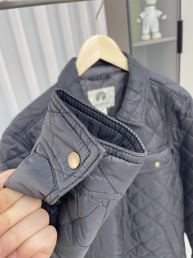 

Comfortable Warm Cotton Jaet Diamond Stitch Casual Outdoor Men's Autumn Winter Faionable Stand Fit Youth Trendy Sle