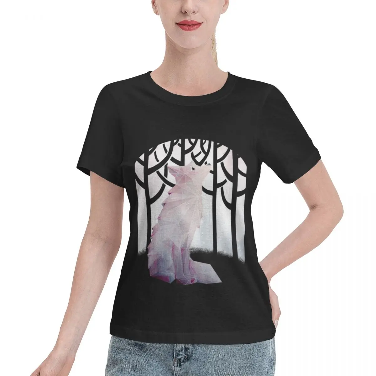 Easy To Pair Fox In The Snow Women's T-shirt Boho Korean Fashion Top