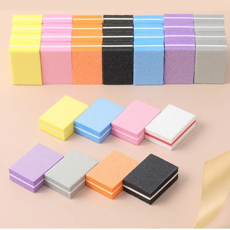 

Block Nail Buffing Tool for Manicure 10pack (8pcs/pack ) New Mini Square Nail File Colorful Sponge