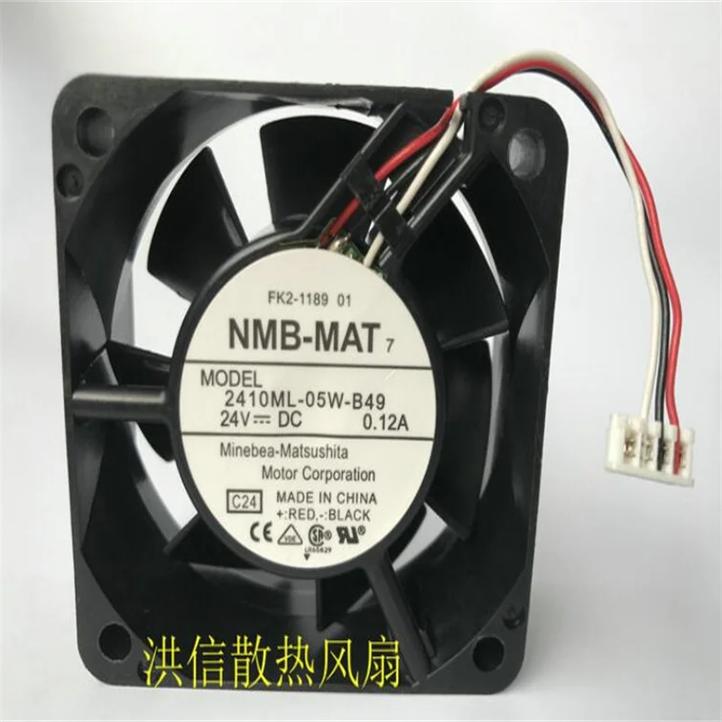 

Wholesale: original NMB 6025 2410ML-05W-B49 DC24V 0.12A 6cm three-wire inverter cooling fan