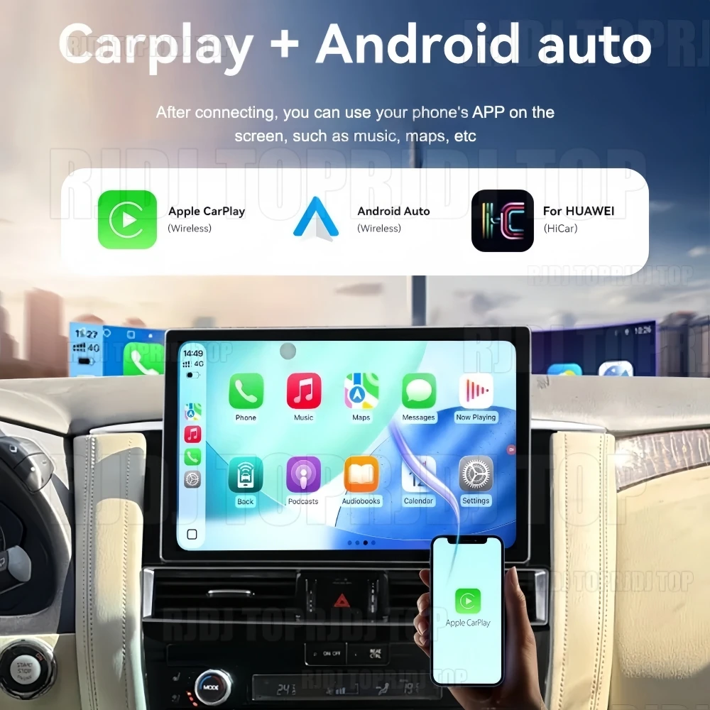 Android Auto Wireless Carplay Car Radio GPS Navigation Touch Screen Head Unit Stereo Receiver DSP 5G For Nissan Patrol 2012-2025