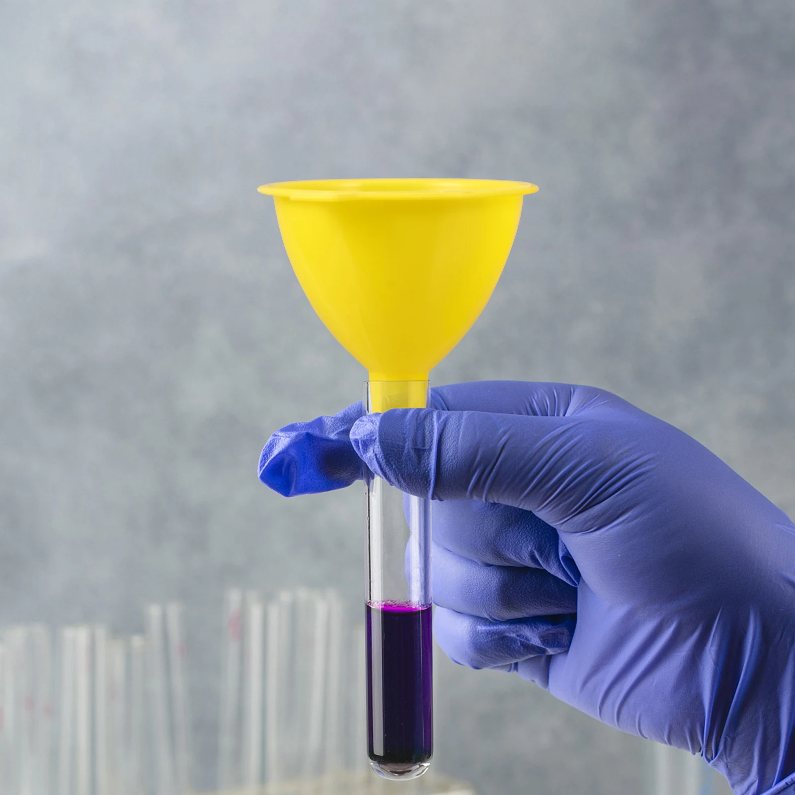 10Pcs Plastic Laboratory Funnel Small Lightweight Narrow Bottleneck Funnel for Liquid Transfer Essential