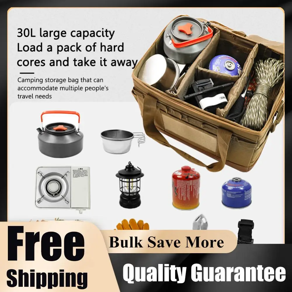 

Органайзер для кемпинговых принадлежностей объемом 30 л, большая вместительная сумка для инструментов, съемная многофункциональная сумка для кемпинга, универсальные принадлежности для кемпинга