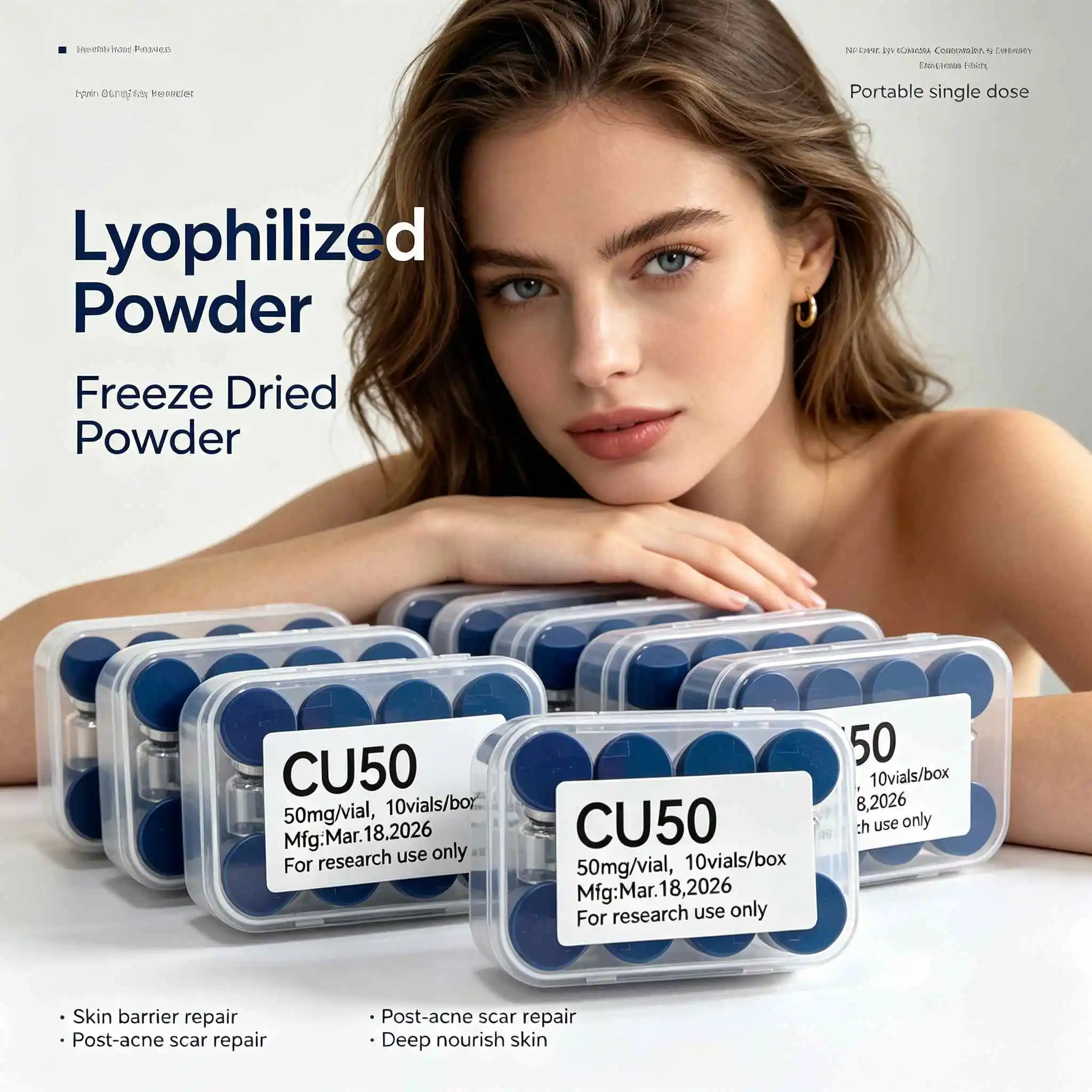

Random Cap Colors, Lyophilized Powder，Freeze Dried Powder，Anti-Aging Freeze Dried Powder，Kupferpeptid Lyophilisiertes Pulver