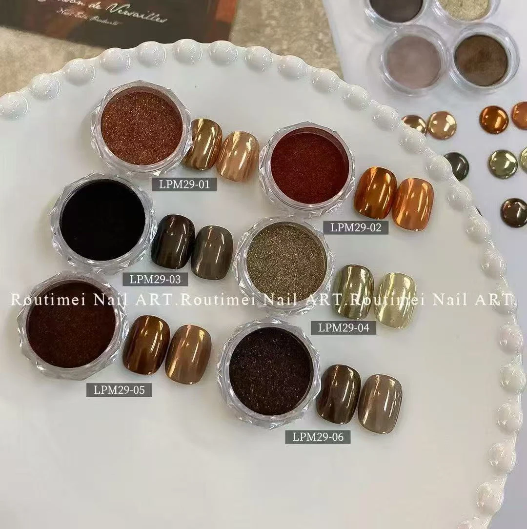 1 set di glitter per unghie polvere magica decorazione invernale per unghie manicure polvere cromata effetto specchio punta per unghie forniture artistiche pigmento