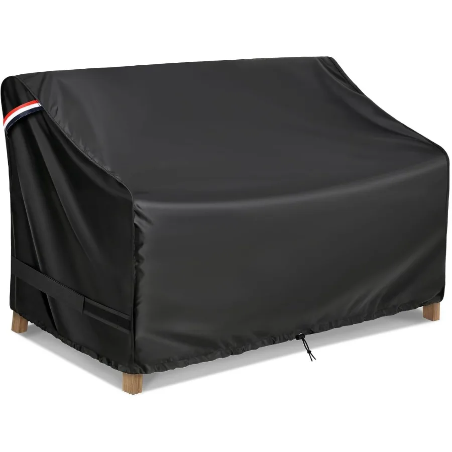 غطاء مقعد خارجي مقاوم للماء مقاس 88 × 40 × 33 بوصة لحماية أريكة الفناء قماش أكسفورد 420D مع فتحات تهوية وفوز #1