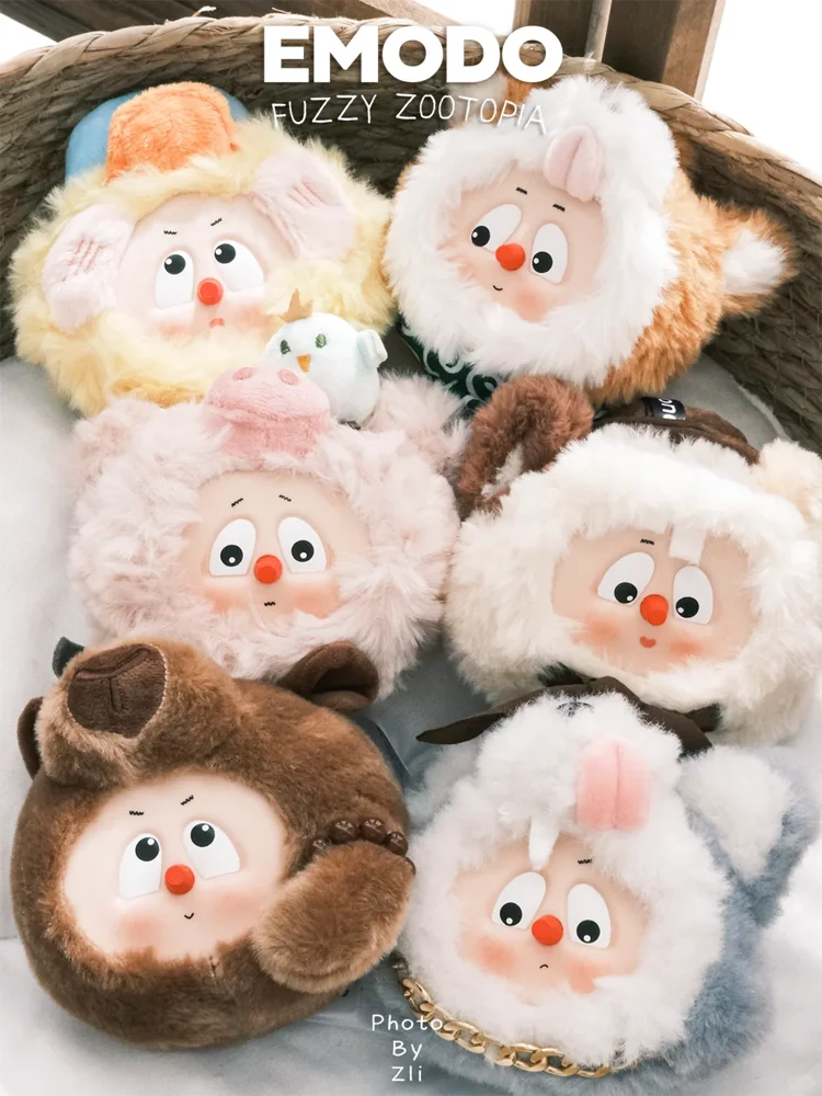 

Emodo Fuzzy Zootopia виниловая плюшевая слепая коробка сумка кулон аксессуары украшения милые животные куклы девушка-сюрприз игрушка в подарок