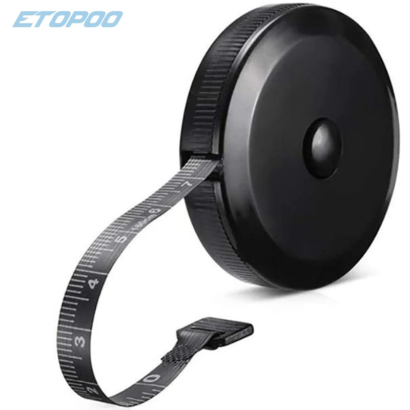 Black Double Sided Measuring Tape Auto 1.5m 60inch Retractable Tools Flexible Sewing Mini Measuring Tape