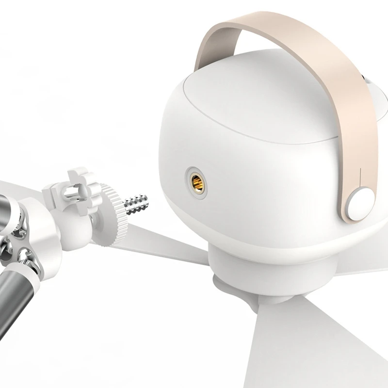 Mini USB Camping Fan Battery Operated Remote Control 4 Gears Portable LED Light For Home