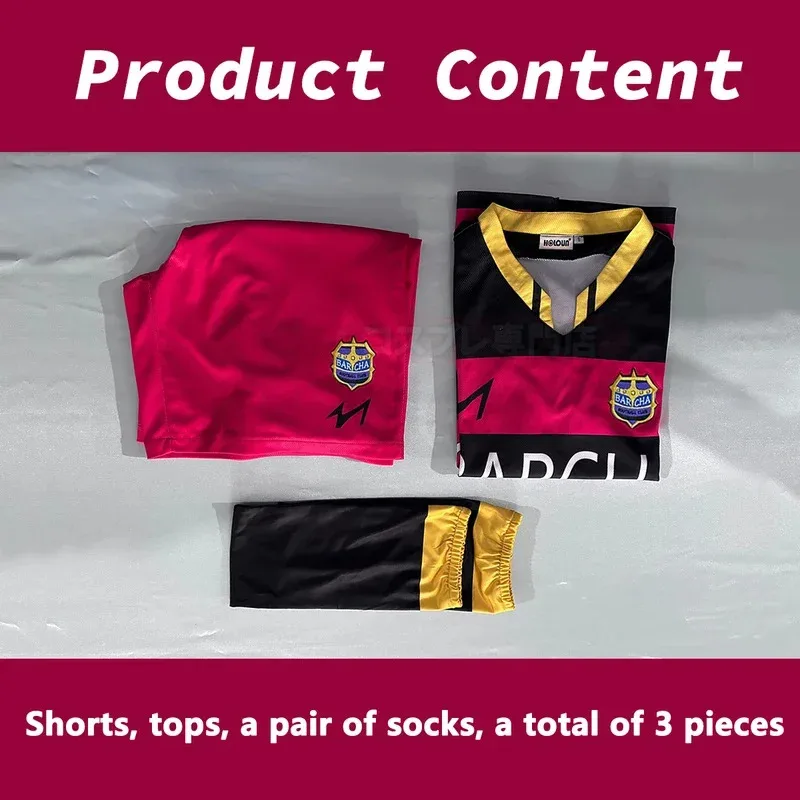 Blue Lock Anime FC Barcha Bachira Otoya Lavinho Cosplay disfraz peluca bordado uniforme de fútbol Halloween 3 uds Set