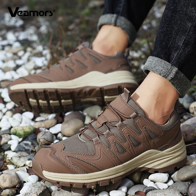 

Elastic Non-slip Outdoor Sneakers Comfortable Men's Breathable Mesh Hiking Shoes Wear-resistant Camping Trekking Shoes