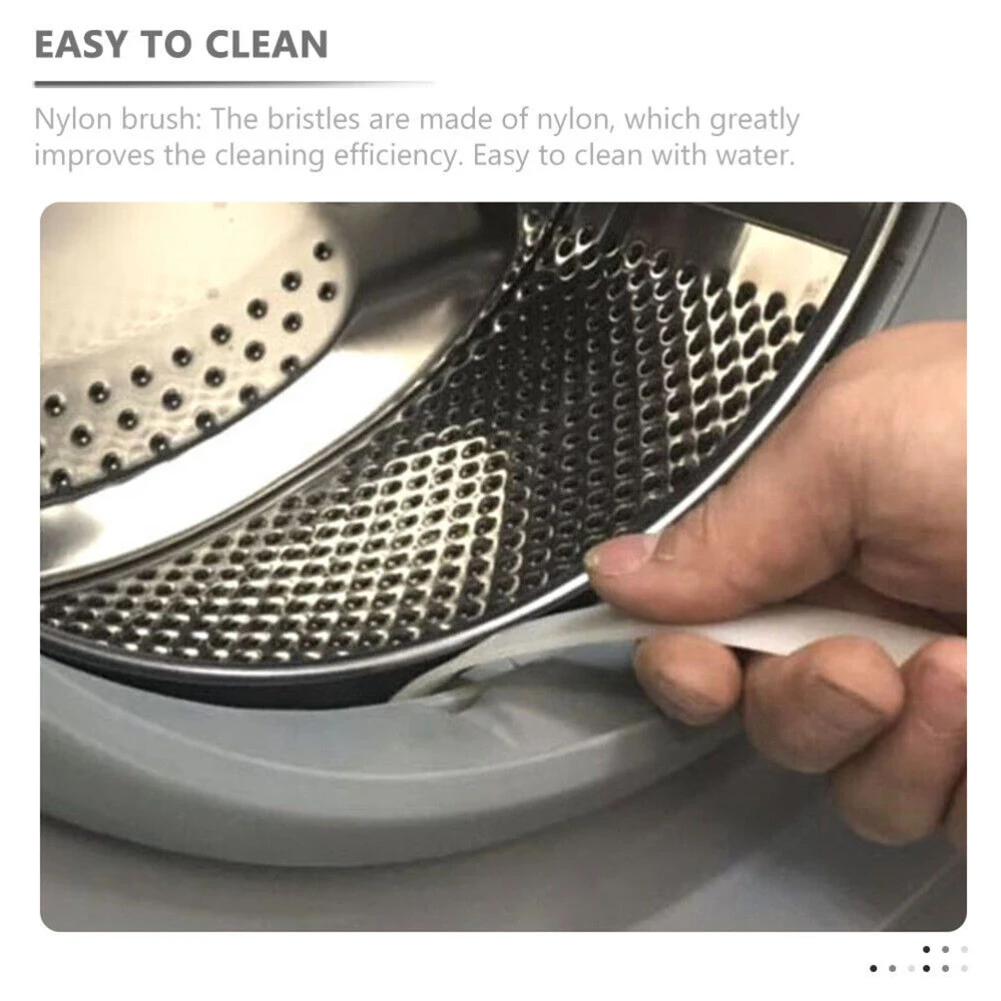 فرشاة تنظيف منتجات التنظيف، أداة تنظيف خاصة باللون الأبيض، سهلة التنظيف، مرنة لفرشاة النايلون لغسالة الطبل