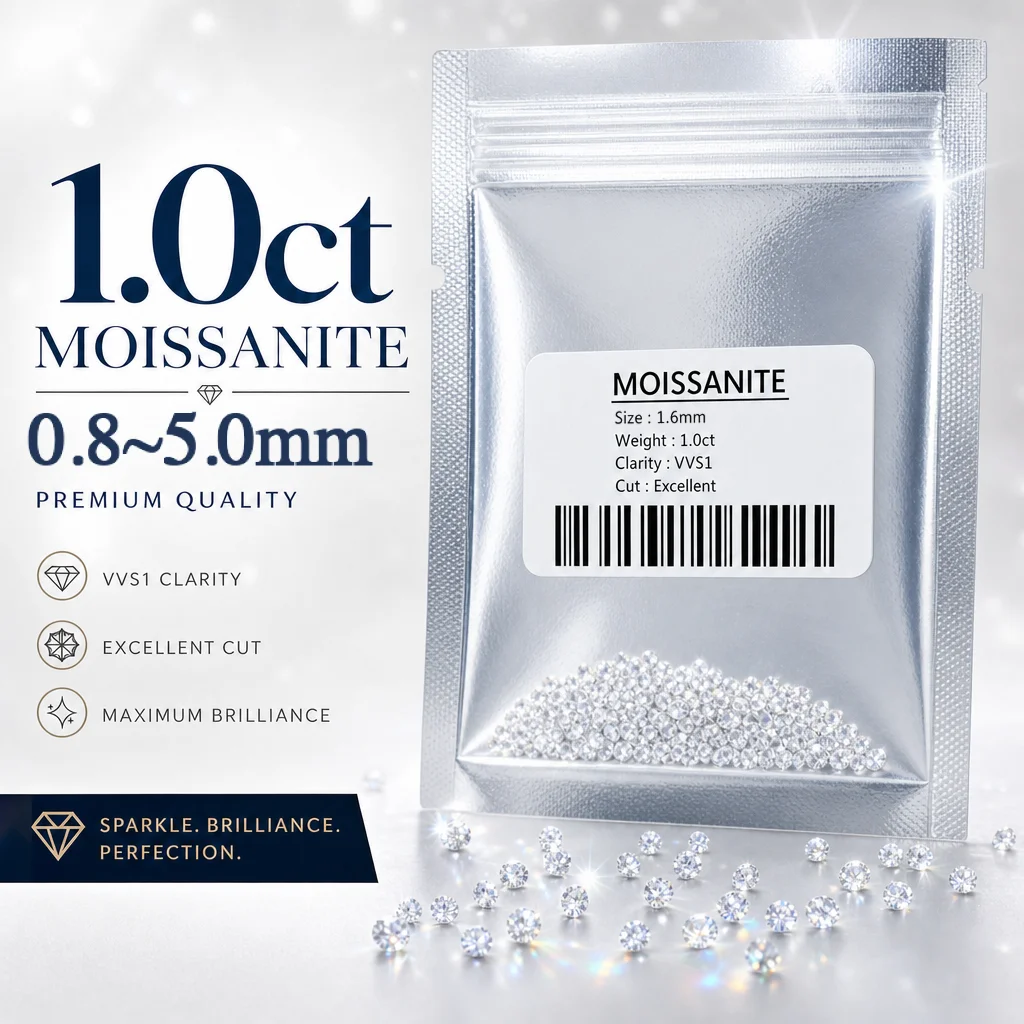 

Wholesale Cheapest Factory Price Moissanite Melee Moissanite D VVS1 Top Belgium Cut Lab-Grown Moissanite