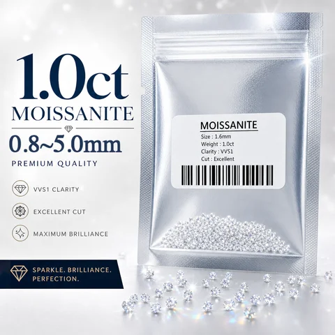 Wholesale Cheapest Factory Price Moissanite Melee Moissanite D VVS1 Top Belgium Cut Lab-Grown Moissanite
