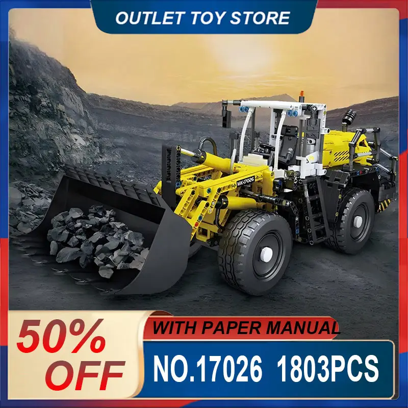 Mould King 17026 Yellow Realistic Construction Vehicle Building Blocks Bricks, Complex DIY Model, Premium Gift Selection