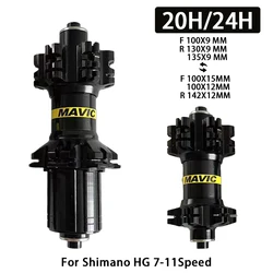 6 Bearing Mtb/Road Bike hub Front Rear 20 24 Holes V Brake Disc Brake QR Thru Bicycle hubs Compatible 7-11 Speed Cassette