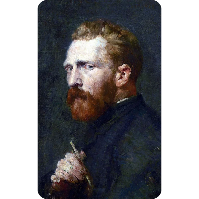 Van Gogh Portrait Oil Painting Refrigerator Magnet,  A Living Room，office Refrigerator Wall Door,children's Room DIY Decoration