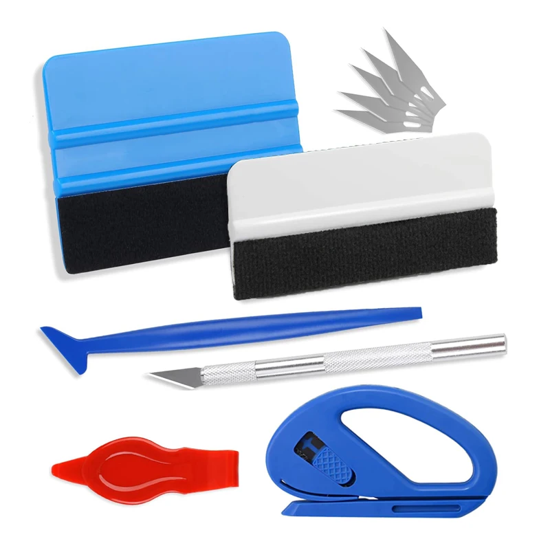 Kit de ferramentas para matiz de janela, cobertura para instalação de filme, rodo de vinil premium, ferramentas para envoltório de vinil de carro, micro rodo, faca artesanal