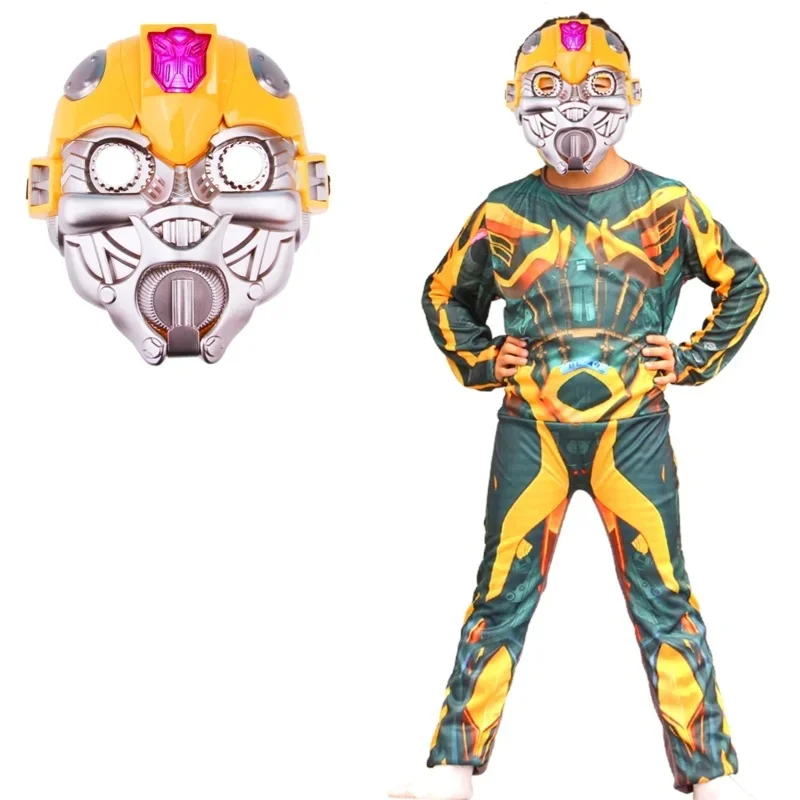 (#^.^#) 2026 New Optimus Prime Bumblebee Convoy Anime Cosplay Superhero Muscle Costume ren Mask Hornet →_→LOOK ME view 6