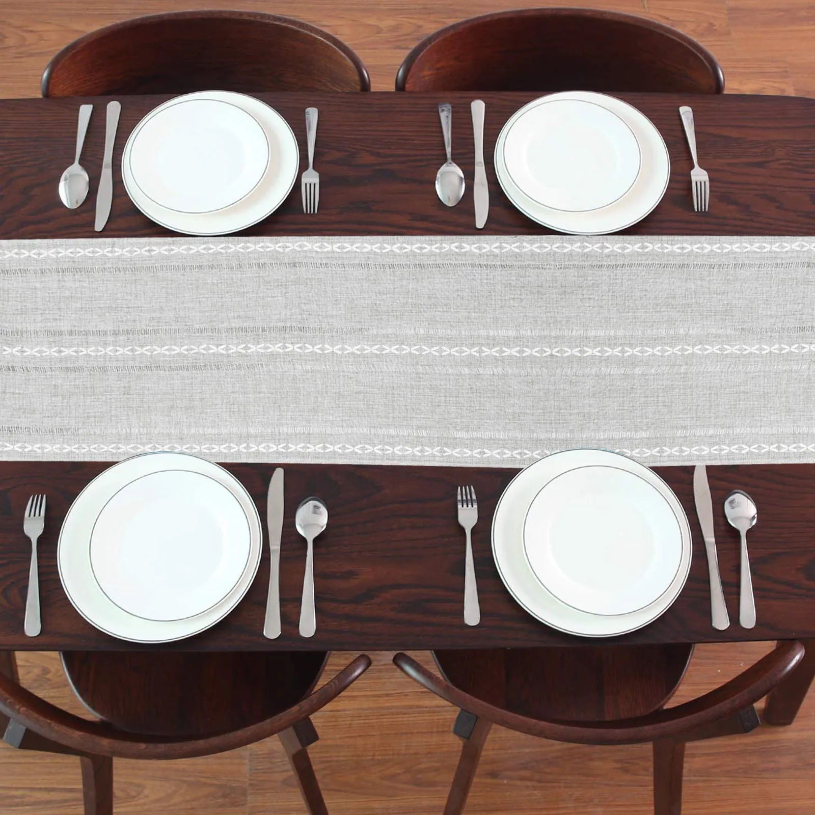 

Rustic Farmhouse Table Runner Tassel Long Dining Table Cover for Wedding Party Banquet Decorative Tablecloth Party Favor