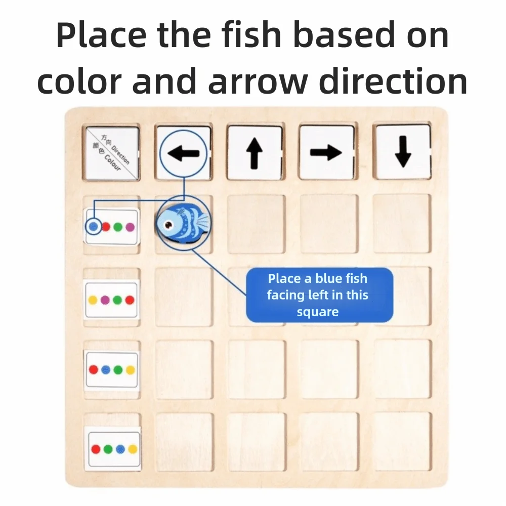 Nouveau jouet d'entraînement à la pensée logique en bois, cadeau coloré, jeux de Table éducatifs, jouets Montessori, éducation de la petite enfance