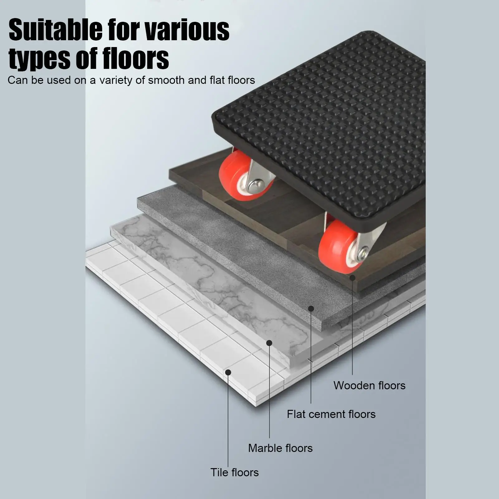 Déménageurs de meubles avec roues, rouleaux mobiles de 1100 lb pour la maison, ensemble de déménageurs de meubles rotatifs à 360 degrés pour canapé, matelas, armoire de Piano