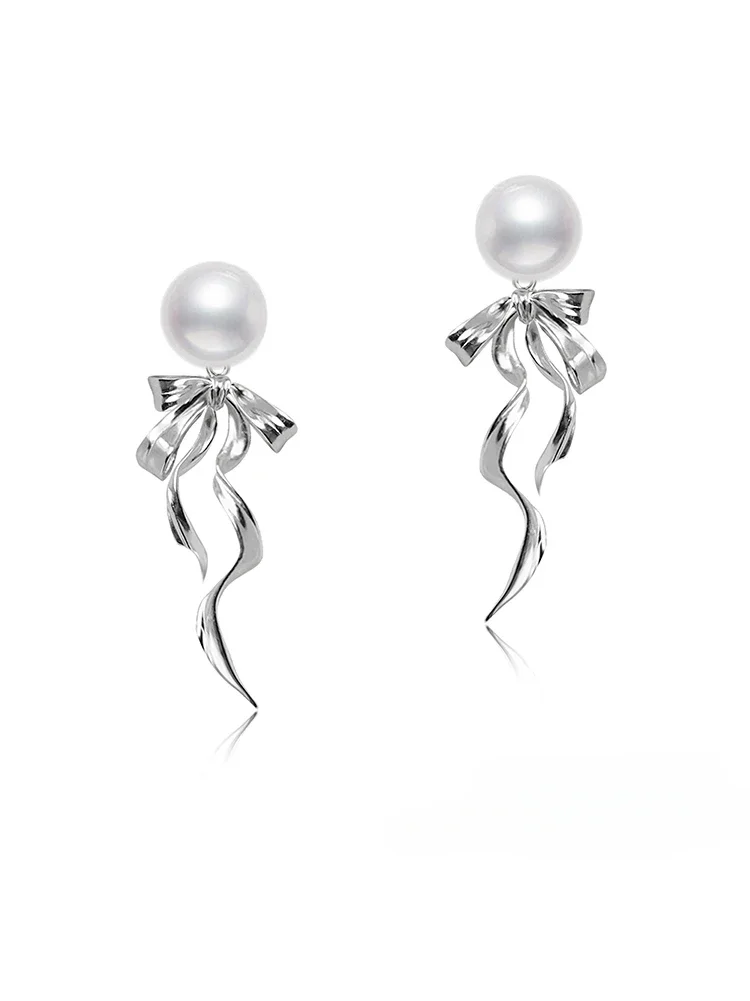 

Универсальные серьги-бабочки с жемчугом/ожерелье в стиле Niche one two-wear