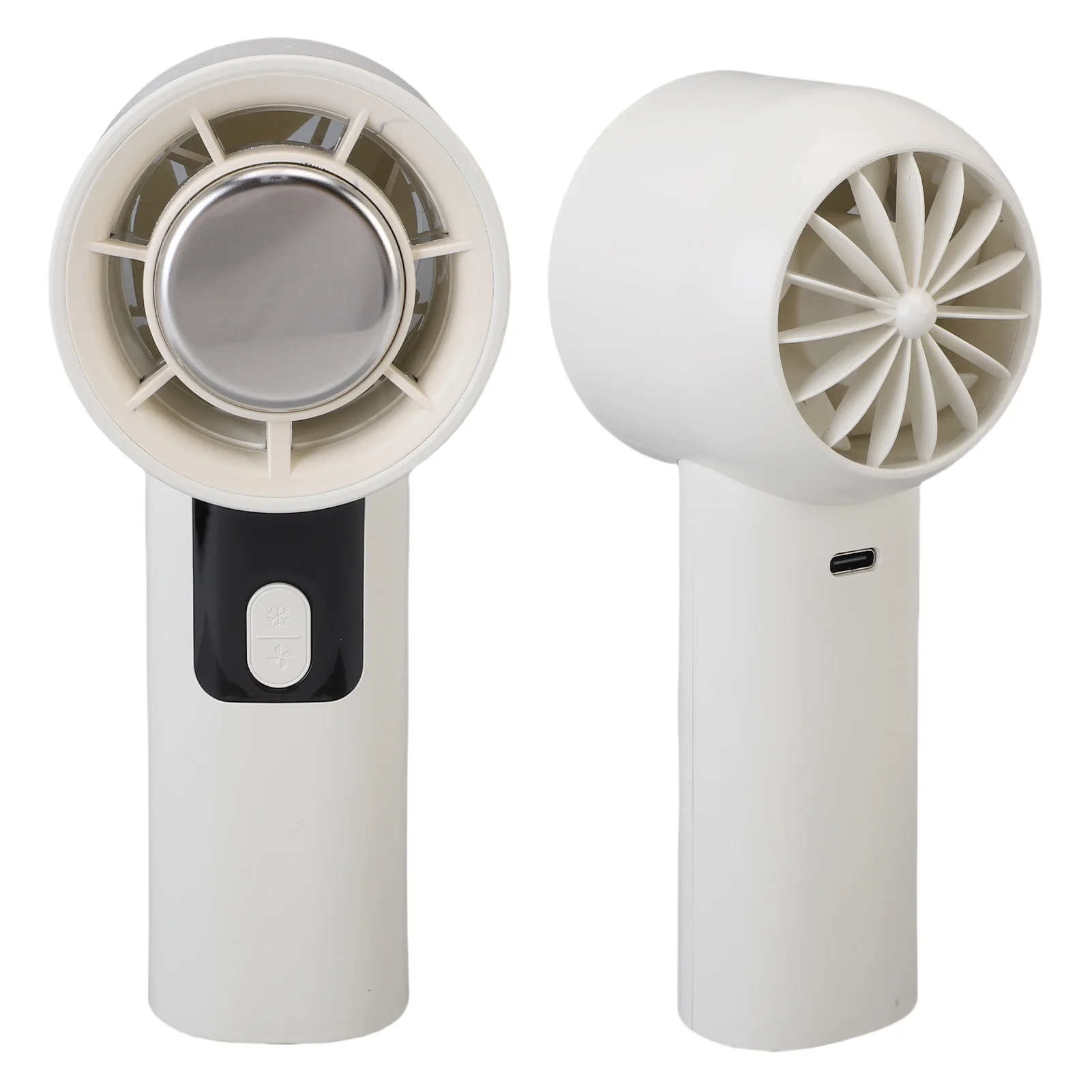 

USB C Rechargeable Mini Handheld Fan High Speed Portable Cooling Fan Quiet Operation Outdoor Travel Desktop Semiconductor Tech