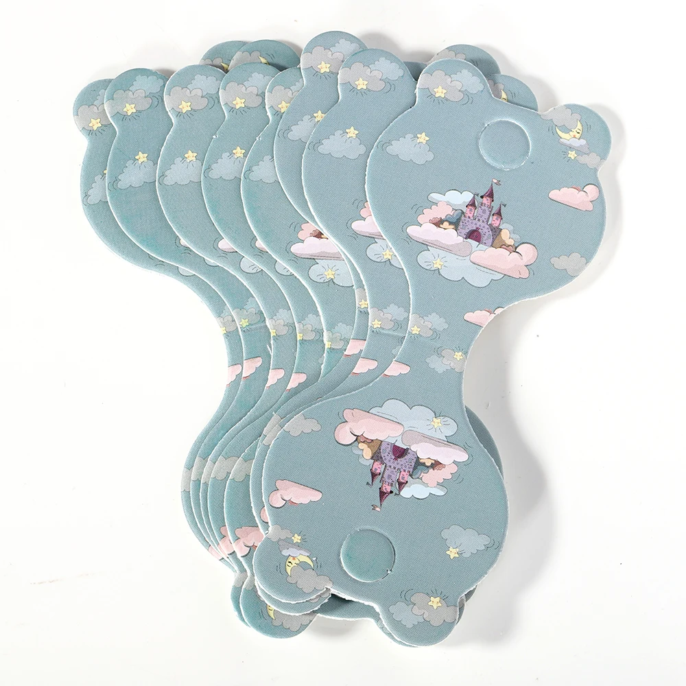 50pcs Blue Paper Cards Price Tags Display Card Holder for Hairband Bracelets Jewelry Storage Packaging Handmade DIY Accessories