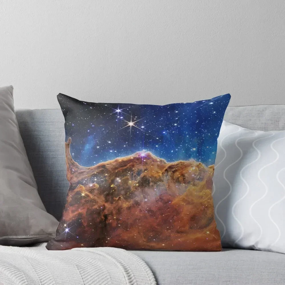 

Cosmic Cliffs, Carina Nebula, NGC 3324 (James Webb/JWST) — space poster Throw Pillow Decorative Cushions For Luxury Sofa pillow
