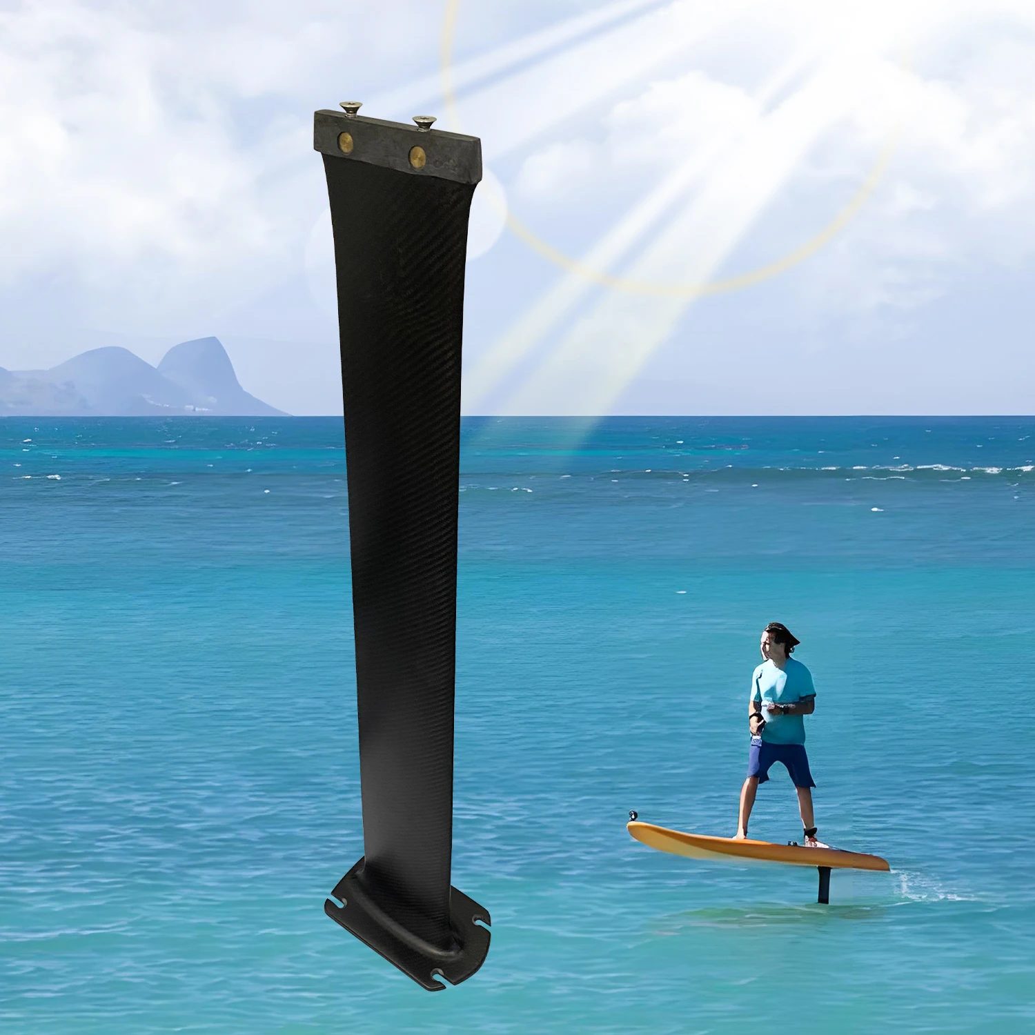 

High quality hydrofoil surfing accessories 76cm/ 90cm full carbon base integrated mast 21MM thickness