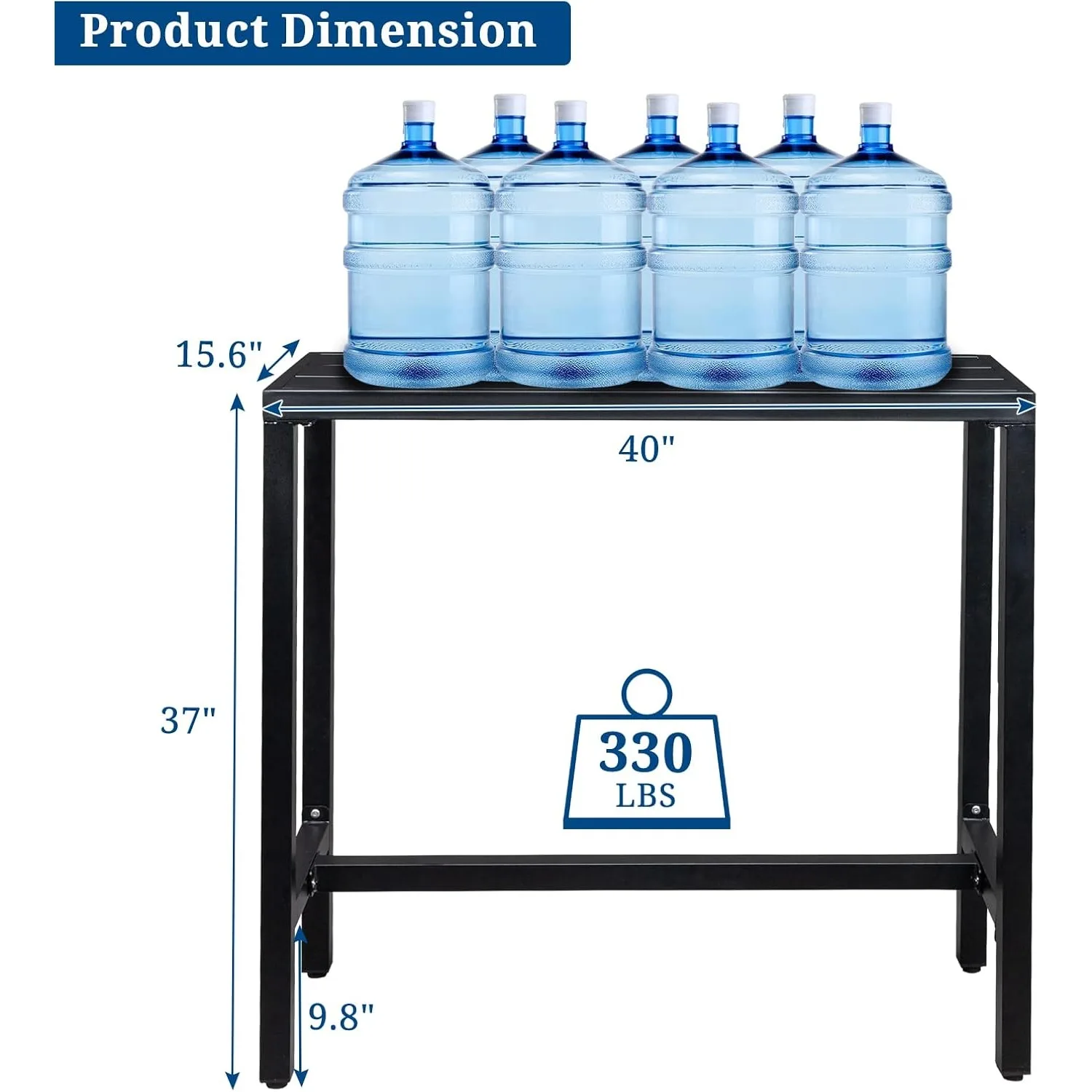 Mesa de bar ao ar livre, mesa de pub de pátio de 37" de altura com estrutura à prova d'água e pé ajustável para banheira de hidromassagem, pátio, quintal, varanda