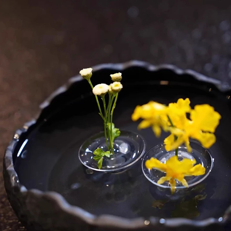 水耕栽培用フローティングフラワーホルダー、フローティングフラワーステムホルダー、透明ステムディスプレイアレンジャーオーガナイザーツール