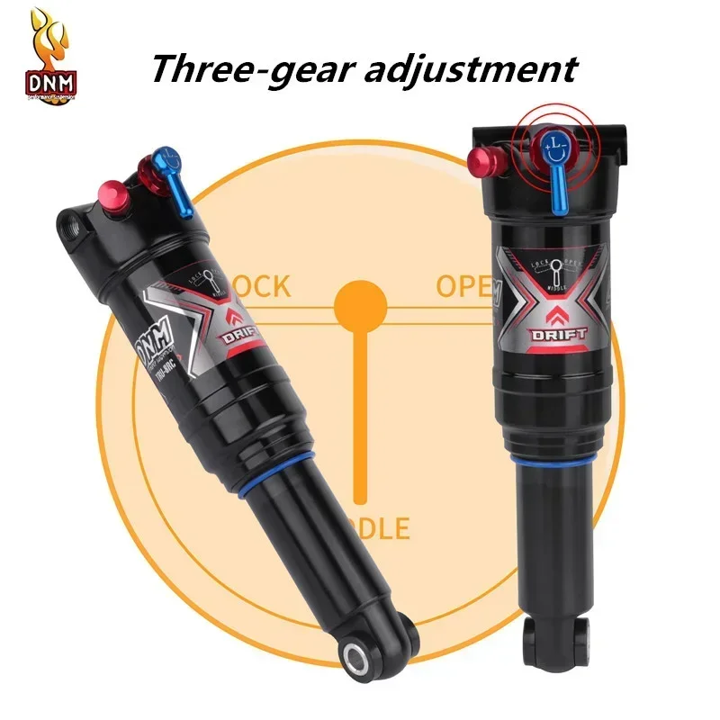 DNM TRU-8RC Alloy Downhill MTB Bike Rear Shock 165/185/205mm Mountain Electric E Bicycle Air Pressure Suspension Shock Absorber