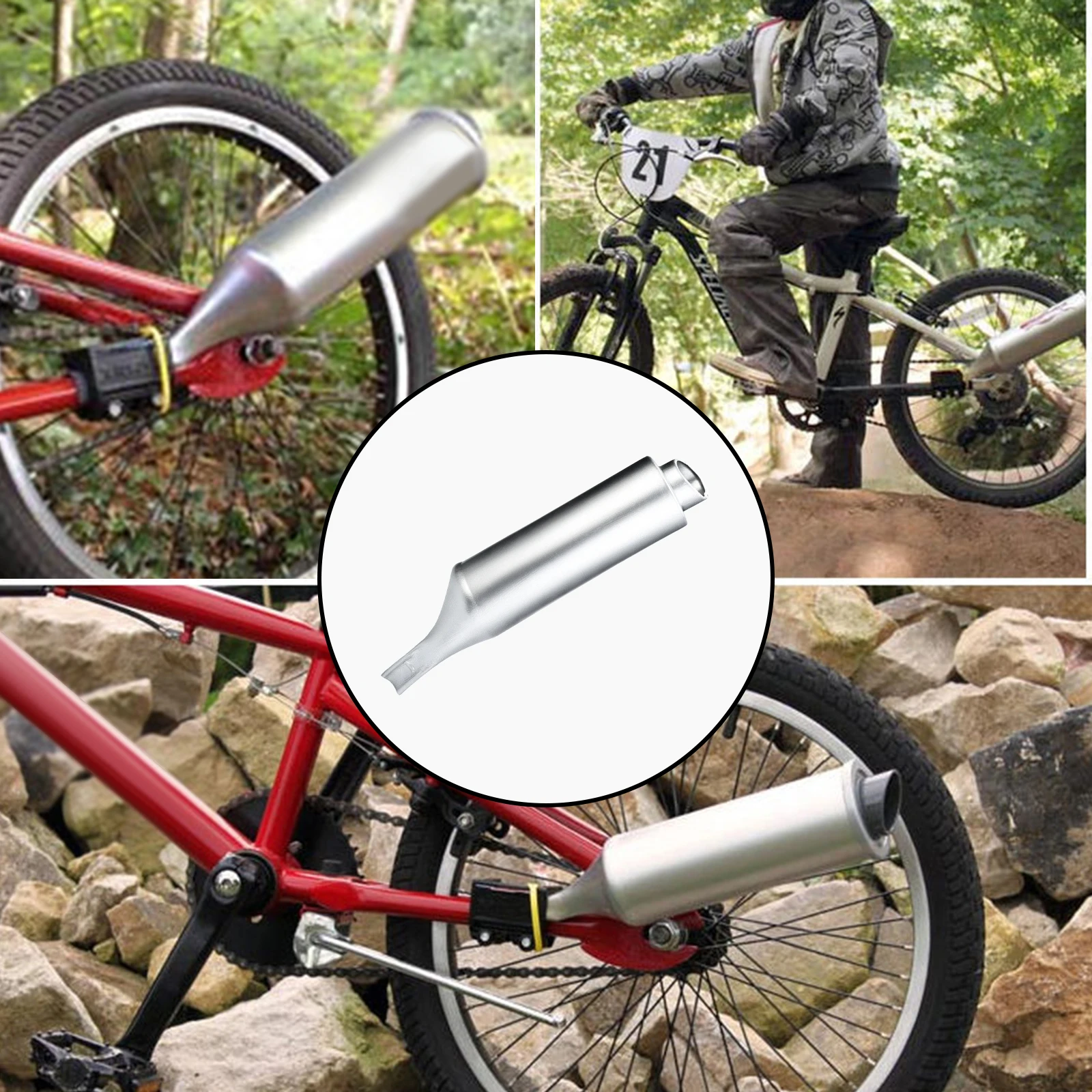 Bicycle Exhaust System Motorcycle Sound Effects Exhaust System Easy to Use for Bicycle