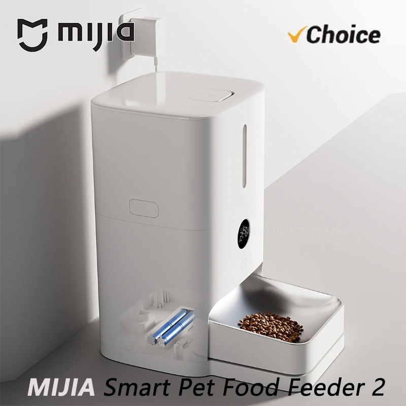 

Mijia Smart Pet Dog Feeder 2 HD-large Screen 5L Large Capacity Precise Weighing Spare battery FoodShortage Remin